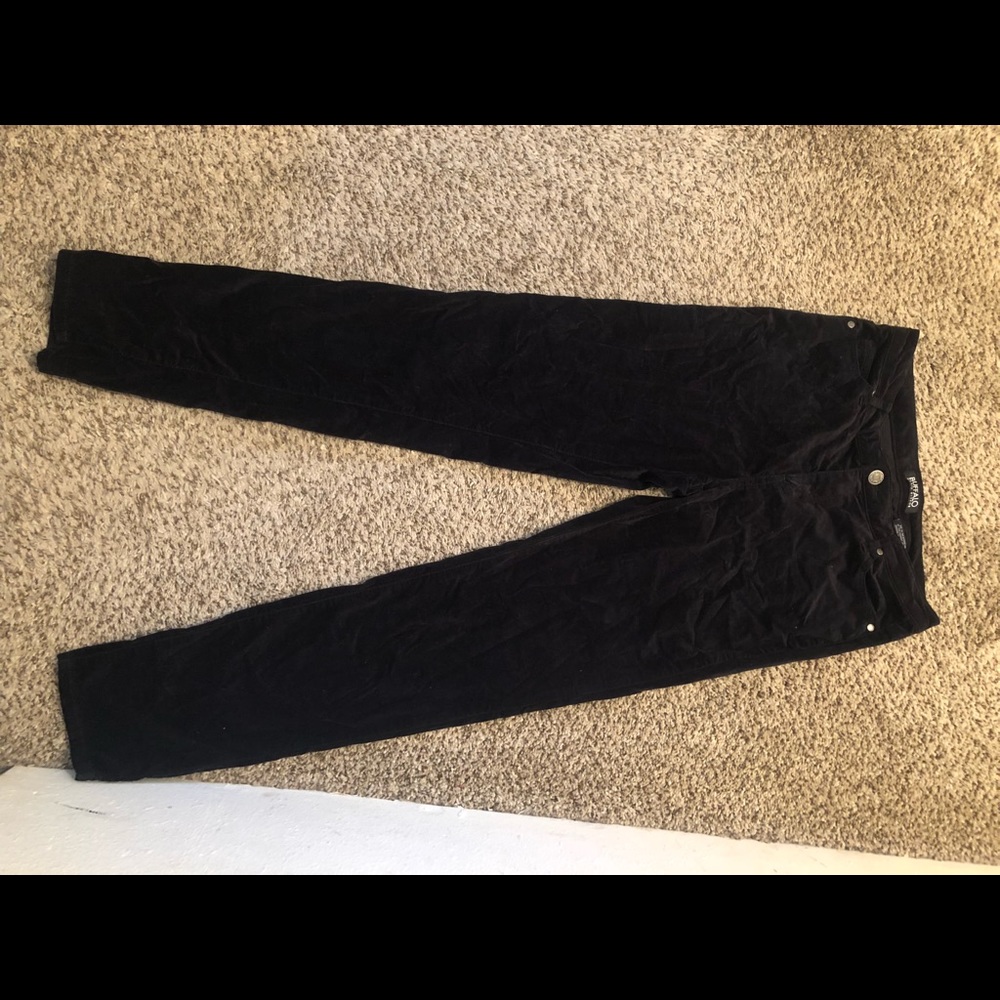 Black Skinny Velvet Stretchy Jeans